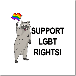 Support LGBT Rights! - Funny Raccoon Pride Meme Posters and Art